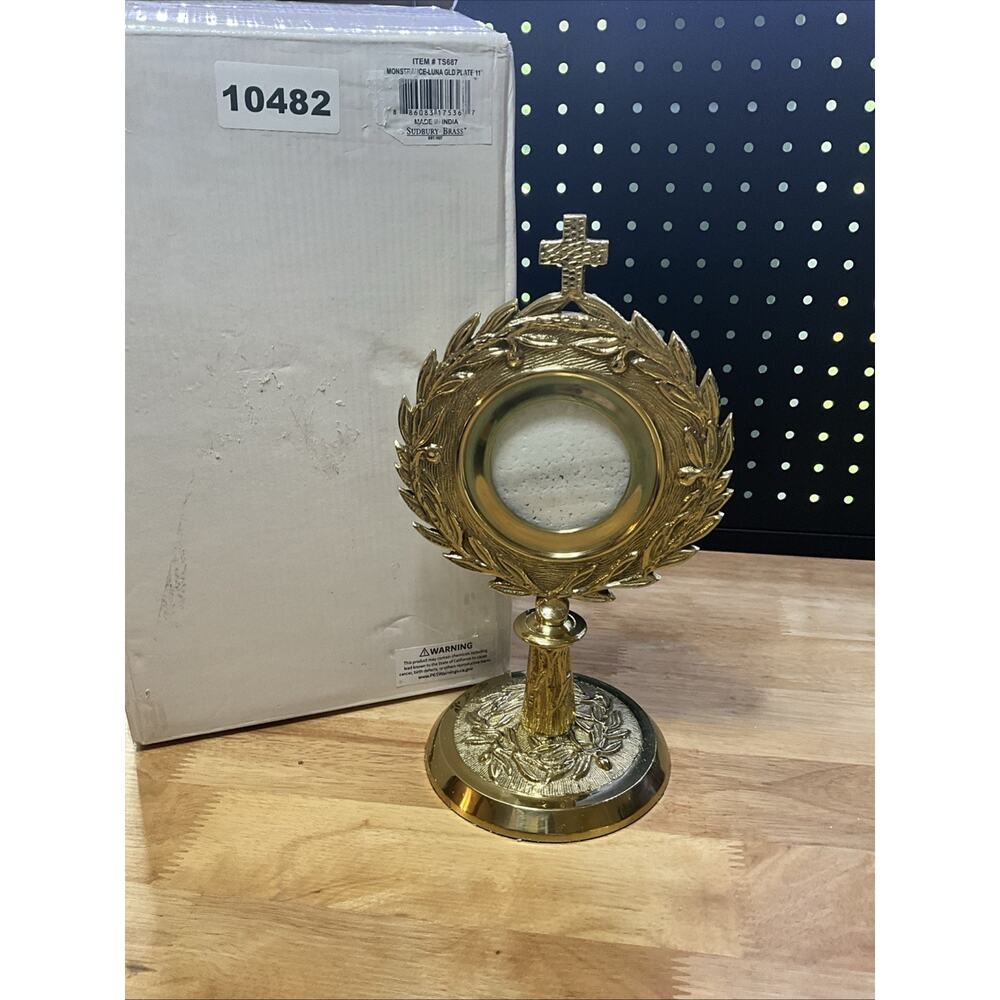 Sudbury Brass TS687 Monstrance with Removable Luna (TS687) 11.5" H x 5" W